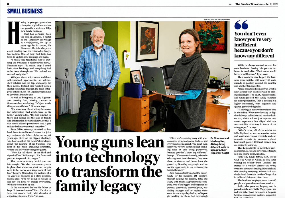 Young Guns Lean into Technology to Transform the Family Legacy | LeanBPI in the Sunday Times